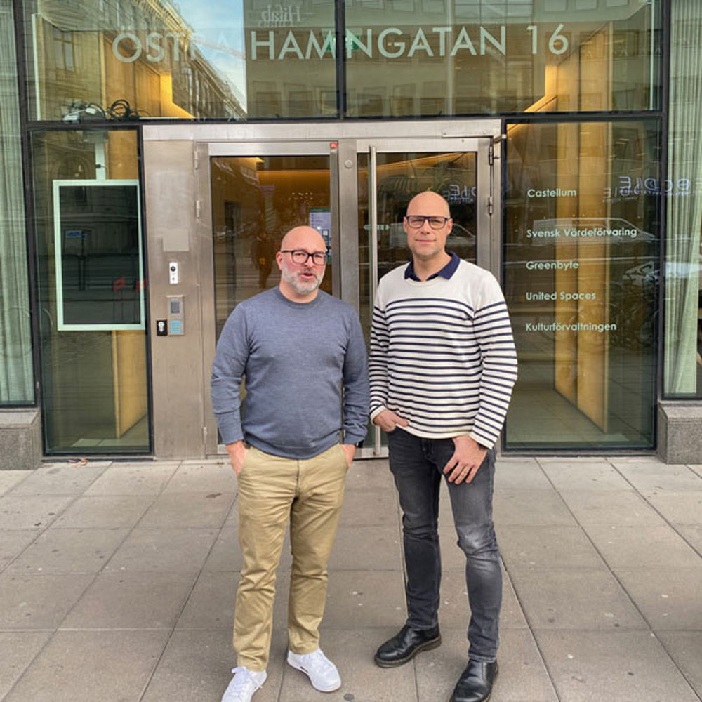 Två kollegor på Engi